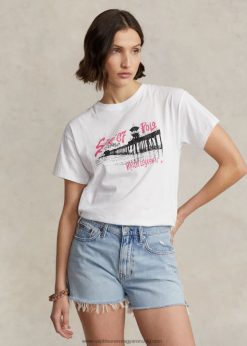 logós pamutdzsörzé póló 2680482982 nők Ralph Lauren fehér