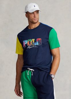 logós színes blokkolt mez póló 2680481500 férfiak Ralph Lauren tengerjáró hajó multi