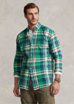 madras ing 2680481548 férfiak Ralph Lauren zöld/navy multi