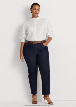 magas, egyenes bokafarmer 2680484720 nők Ralph Lauren öblítő mosás