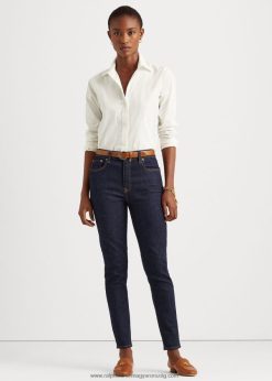 magasra emelt vékony bokafarmer 2680489594 nők Ralph Lauren öblítő mosás