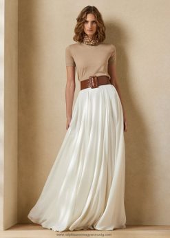 maguire mosott szatén szoknya 2680483469 nők Ralph Lauren lux krém