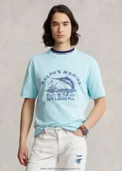 Marina rövid ujjú pulóver 2680481187 férfiak Ralph Lauren sziget aqua