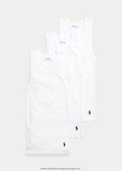 masszív klasszikus tank 3 db 2680486414 gyerekek Ralph Lauren fehér/tengerjáró