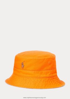 megfordítható halszálkás vödörsapka 2680482513 férfiak Ralph Lauren resort orange/camo multi