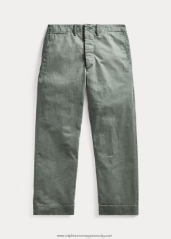 mezei halszálkás twill nadrág 2680481786 férfiak Ralph Lauren sötét olajbogyó