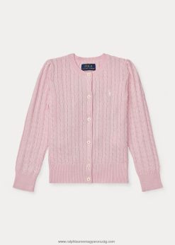 minikábeles pamutkardigán 2680486935 gyerekek Ralph Lauren csipetnyi rózsaszín