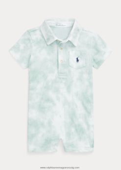 mosott pamut dzsörzé póló shortall 2680487668 baba Ralph Lauren kifakult menta