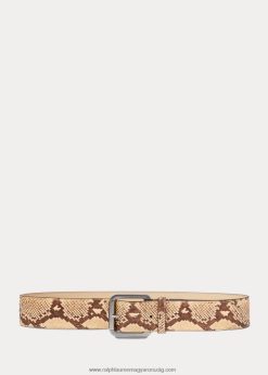 műkígyóbőr széles öv 2680484909 nők Ralph Lauren pergament