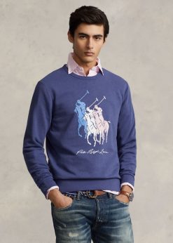 nagy póni gyapjú pulóver 2680481014 férfiak Ralph Lauren csónakházi haditengerészet
