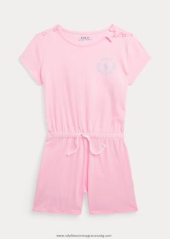 nagy póni logós pamut dzsörzé nadrág 2680487058 gyerekek Ralph Lauren karmel rózsaszín