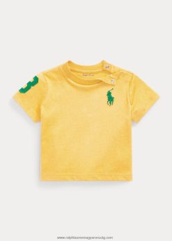 nagy póni pamut dzsörzé póló 2680488268 baba Ralph Lauren jelző sárga/szár