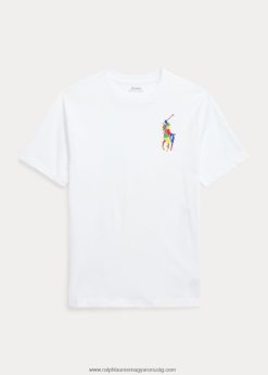 nagy póni pamut dzsörzé póló 2680489815 gyerekek Ralph Lauren fehér