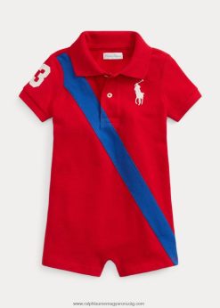 nagy póni pamuthálós póló shortall 2680487665 baba Ralph Lauren rl 2000 vörös/zafír csillag