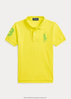 nagy póni pamuthálós pólóing 2680486489 gyerekek Ralph Lauren lézer sárga