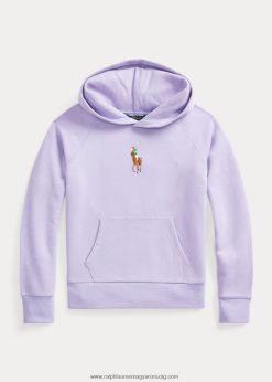 nagy póni polár kapucnis pulcsi 2680487497 gyerekek Ralph Lauren égi levendula