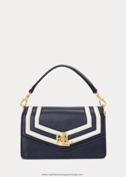 nappa bőr kis tayler crossbody táska 2680485162 nők Ralph Lauren finomított sötétkék/vanília