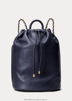 nappa bőr közepes izzie hátizsák 2680485461 nők Ralph Lauren kifinomult haditengerészet