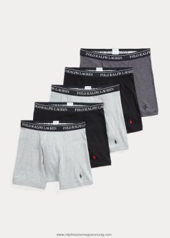 nedvszívó boxeralsó 5 db 268048269 férfiak Ralph Lauren szürke/fekete