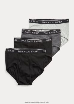 nedvszívó, közepes magasságú nadrág 4-es kiszerelésben 2680488536 férfiak Ralph Lauren szürke válogatott