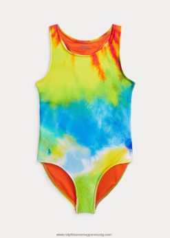 nyakkendő-festék-mintás egyrészes fürdőruha 2680489950 gyerekek Ralph Lauren nyakkendőfesték