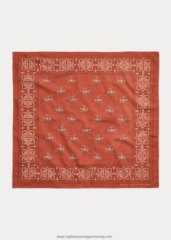 nyugati pamut bandanna 2680482232 férfiak Ralph Lauren kifakult vörös/fekete/krém