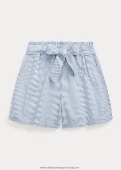 öves pamut seersucker papírzacskó rövid 2680487139 gyerekek Ralph Lauren kék fehér