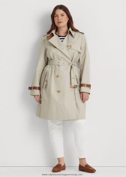 öves trench kabát 2680484708 nők Ralph Lauren tónusú krém