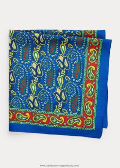 paisley gyapjú-selyem bandanna 2680482535 férfiak Ralph Lauren kék multi