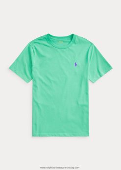 pamut dzsörzé crewneck póló 2680486274 gyerekek Ralph Lauren naplemente zöld