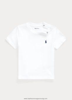 pamut dzsörzé crewneck póló 2680487884 baba Ralph Lauren fehér