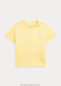pamut dzsörzé crewneck póló 2680488266 baba Ralph Lauren kukorica sárga