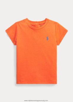 pamut dzsörzé crewneck póló 2680488271 baba Ralph Lauren narancssárga lehet