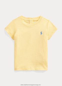 pamut dzsörzé crewneck póló 2680488272 baba Ralph Lauren kukorica sárga