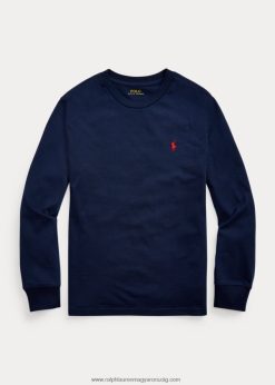 pamut dzsörzé hosszú ujjú póló 2680486286 gyerekek Ralph Lauren tengerjáró haditengerészet