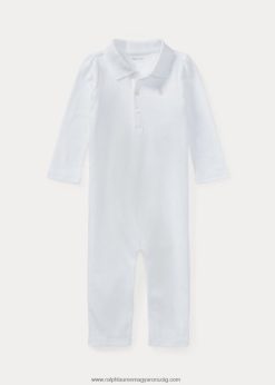 pamut interlock pólóoverall 2680487710 baba Ralph Lauren fehér
