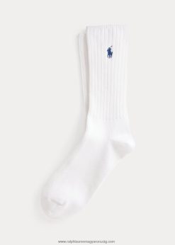 pamut keverékű legénységi zokni 2680482597 férfiak Ralph Lauren fehér