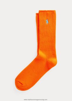 pamut keverékű legénységi zokni 2680482603 férfiak Ralph Lauren mély narancs