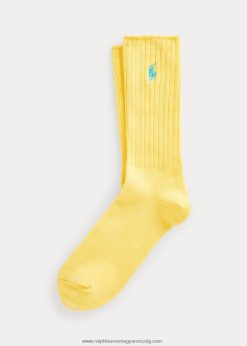 pamut keverékű legénységi zokni 2680482611 férfiak Ralph Lauren halványsárga