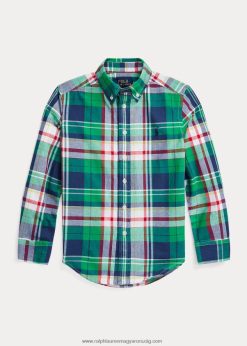 pamut madras ing 2680486621 gyerekek Ralph Lauren zöld/navy multi