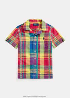 pamut madras tábori ing 2680489799 gyerekek Ralph Lauren sárga/piros multi