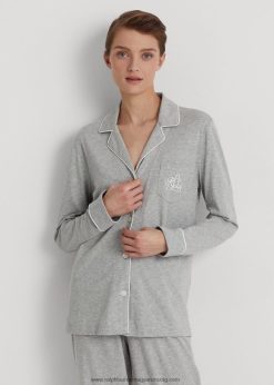 pamut-modális alvókészlet 2680484231 nők Ralph Lauren szürke