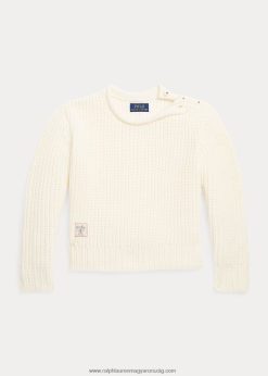 pamut nyakú pulóver 2680487454 gyerekek Ralph Lauren klubházi krém