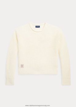 pamut nyakú pulóver 2680487599 gyerekek Ralph Lauren klubházi krém