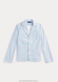 pamut seersucker blézer 2680487525 gyerekek Ralph Lauren kék fehér