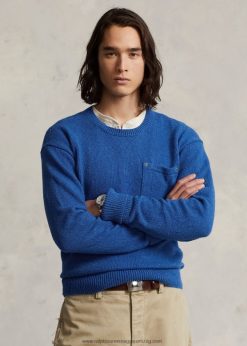 pamut zsebes pulóver 268048909 férfiak Ralph Lauren királyi