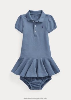 pamuthálós pólóruha 2680488222 baba Ralph Lauren capri kék
