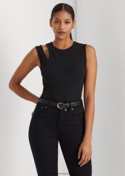 pamutkeverék dzsörzé kivágási tartály 2680483861 nők Ralph Lauren fekete