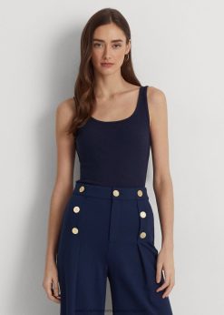 pamutkeverék felső 2680484312 nők Ralph Lauren kifinomult haditengerészet