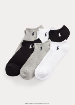 pamutkeverék mélyen dekoltált zokni 6 db 2680482546 férfiak Ralph Lauren szürke válogatott